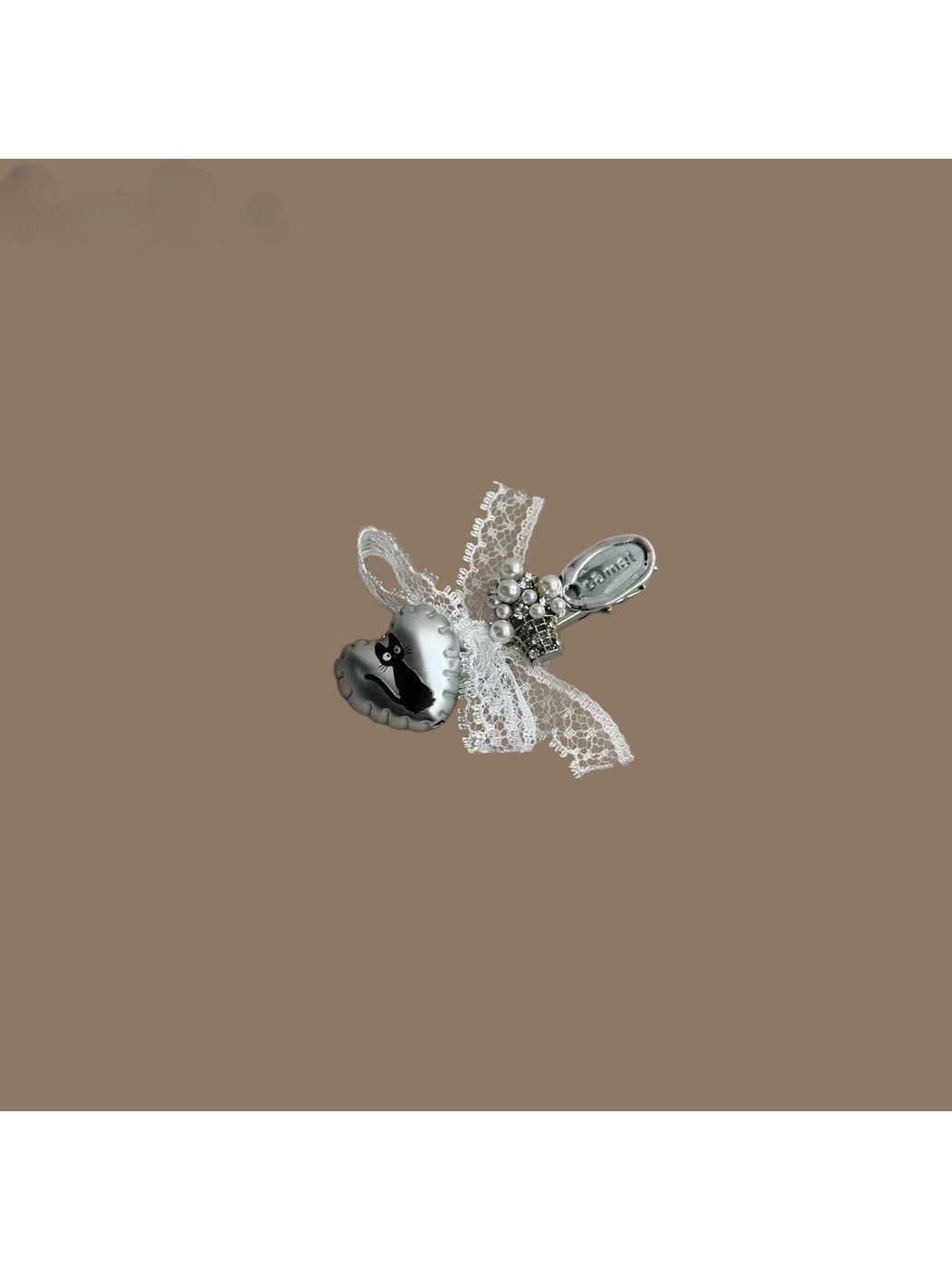Beau - Sweet Style Cat Applique Lace Bow Hair Clip