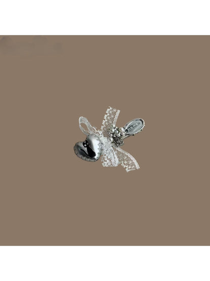 Beau - Sweet Style Cat Applique Lace Bow Hair Clip