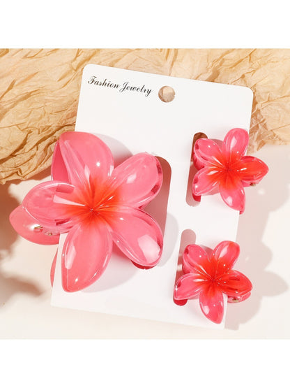 Beau - Gradient Frangipani Hair Clips Set