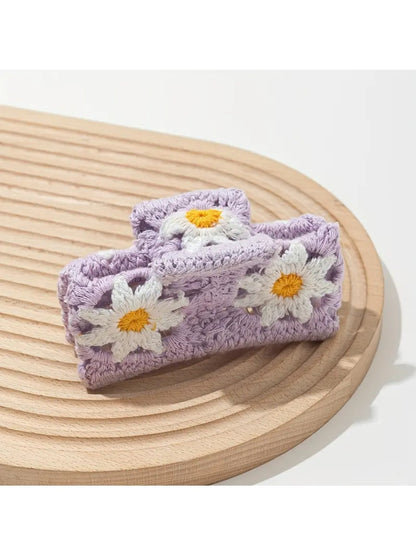Beau - Colorful Flower Knitted Hairpins