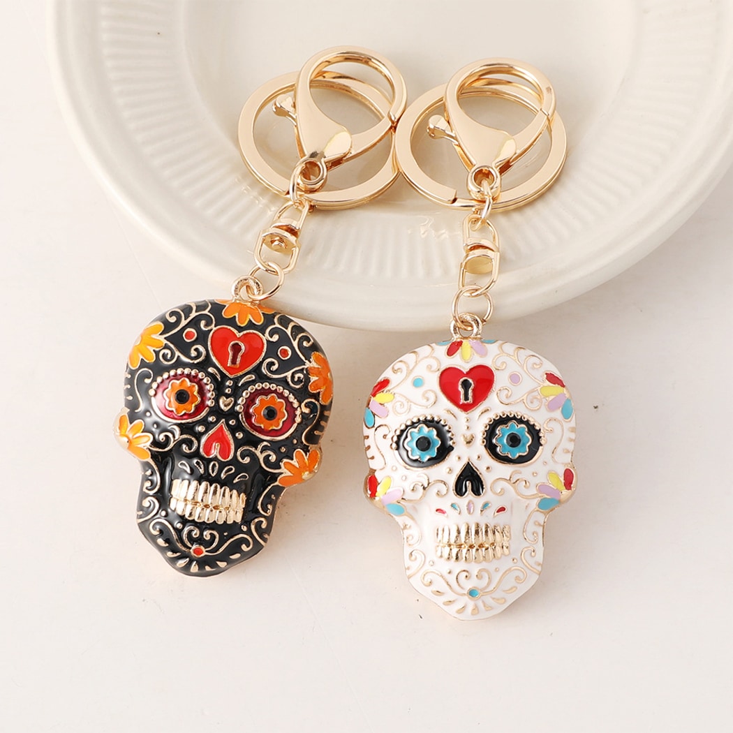 Keypus - Halloween Skull Pattern Bag Charm Keychain