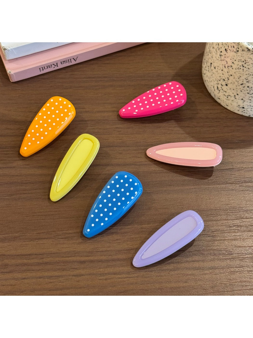 Beau - Polka Dot Acetate Tapered Hair Clip