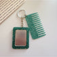 Keypus - Rectangular Glitter Comb Keychain