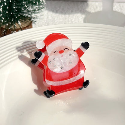 Beau - Christmas Santa and Penguin Claw Clip