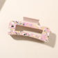 Beau - Floral Print Rectangle Acetate Hair Claw Clip