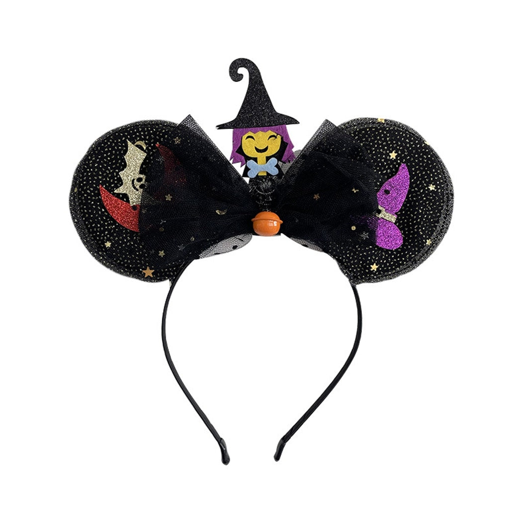 Gifty - Halloween Pumpkin Ghost Lace Dress-Up Headband