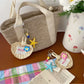 Keypus - Tropical Flower Starfish Fan Shape Keychain