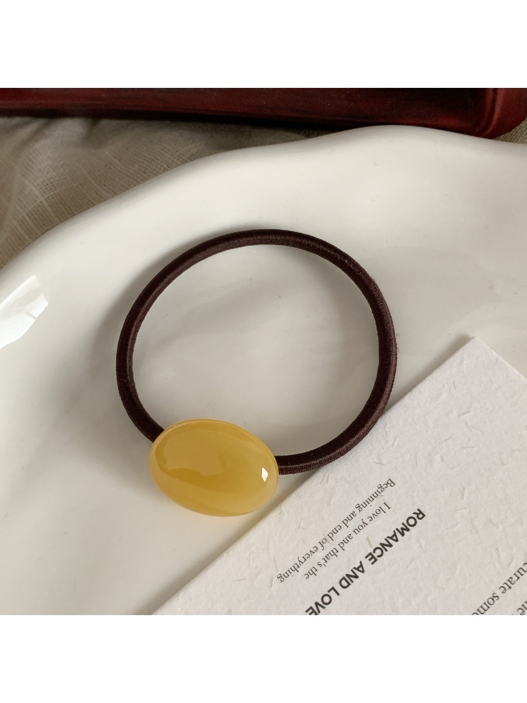 Gifty - Solid Color Oval Hair Tie