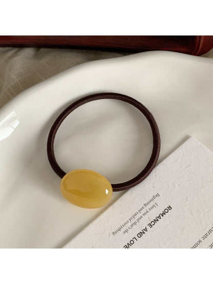 Gifty - Solid Color Oval Hair Tie