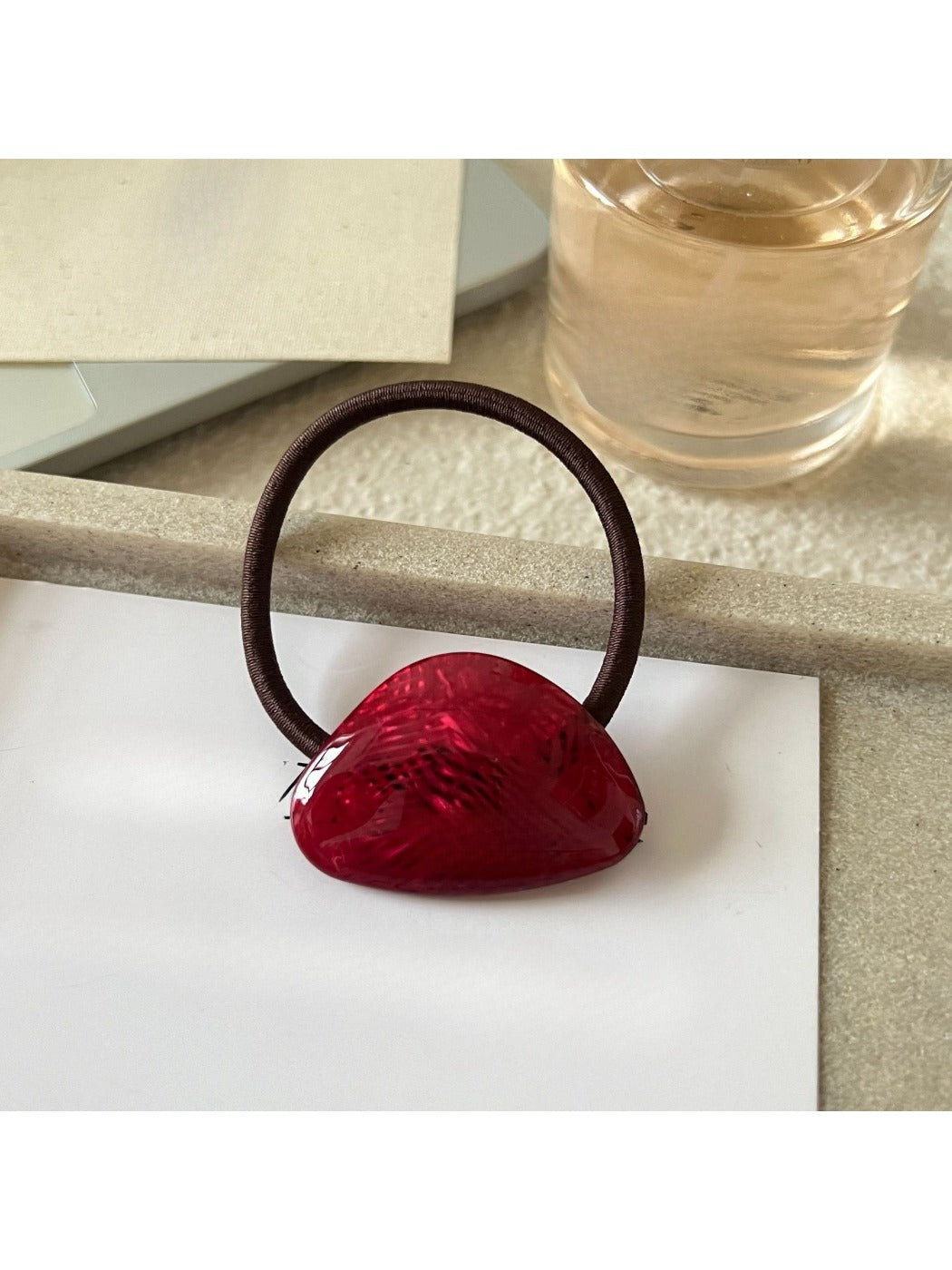 Gifty - Textured Acetate Oval Hair Tie