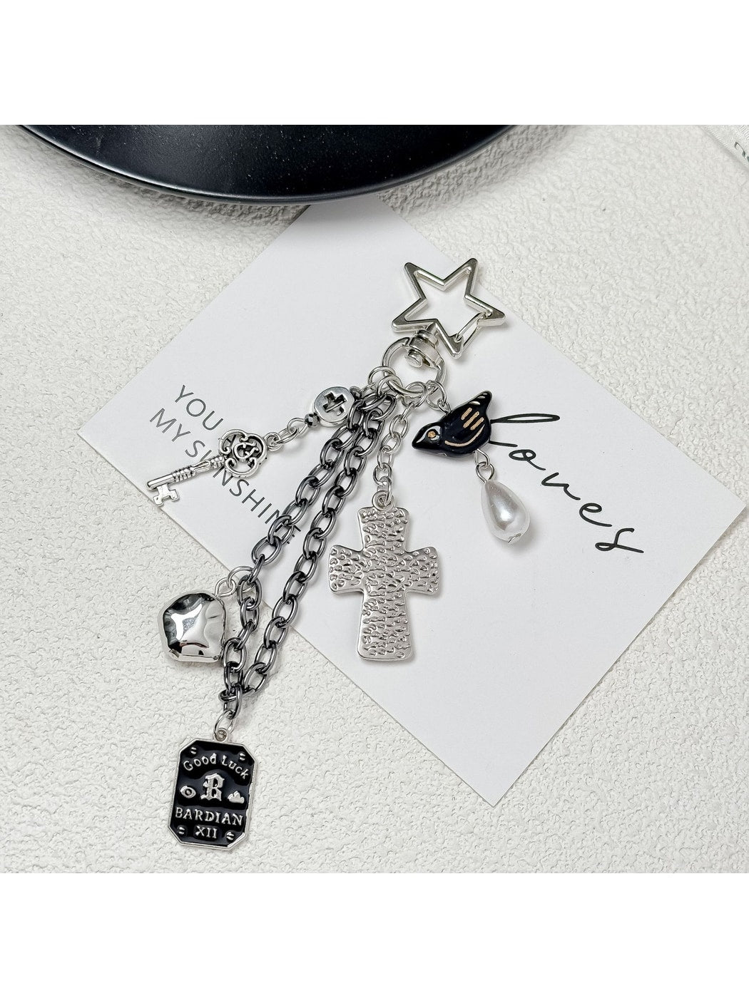 Keypus - Punk Cross Charm Chain Keychain