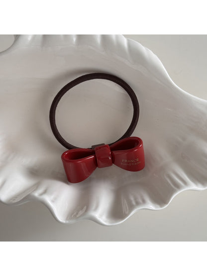 Gifty - Glossy Acetate Bow Elastic Hair Tie