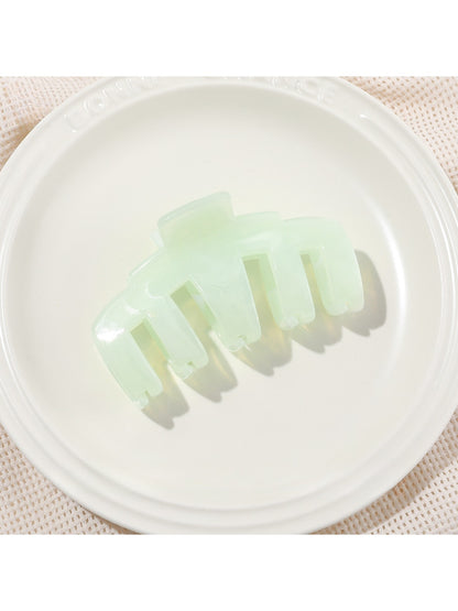 Beau - Marbled Finish Plastic Shark Style Claw Clip