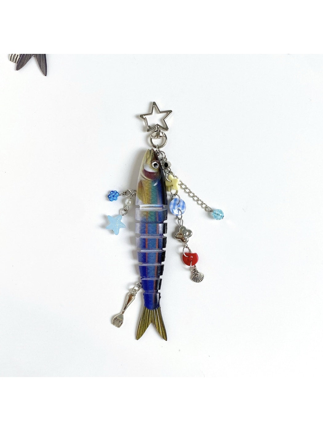 Keypus - Segmented Fish Bag Charm Keychain