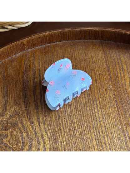 Beau - Sweet Floral Print Acrylic Claw Clip