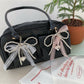 Keypus - Lace Bow Heart Pendant Bag Charm Keychain