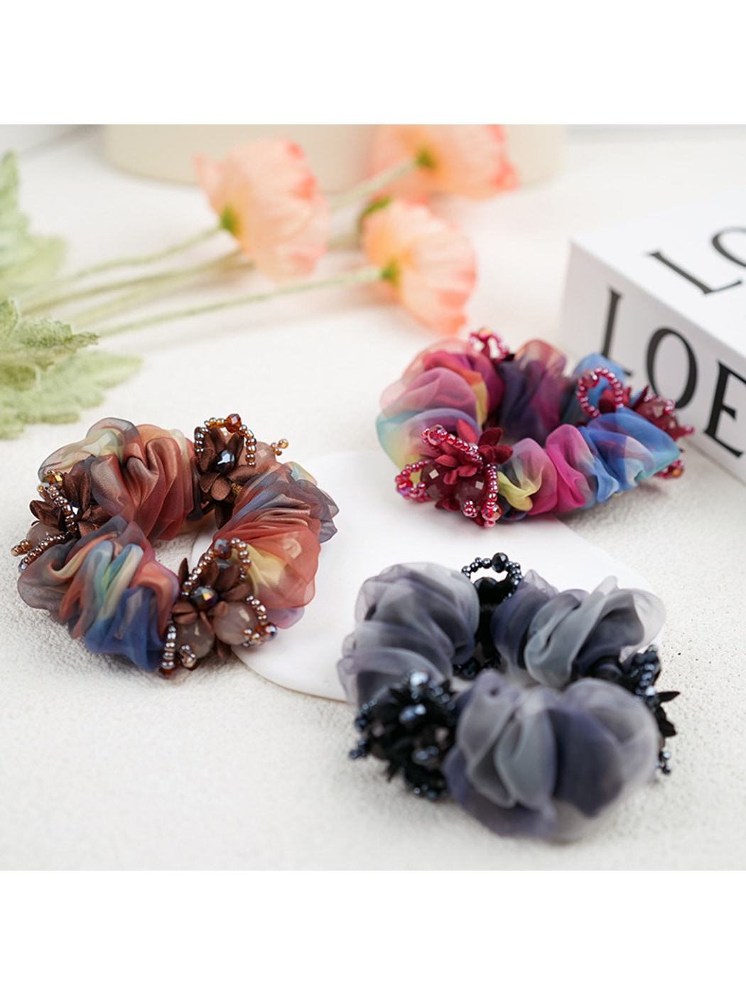 Gifty - Retro Mesh Look Polyester Scrunchie