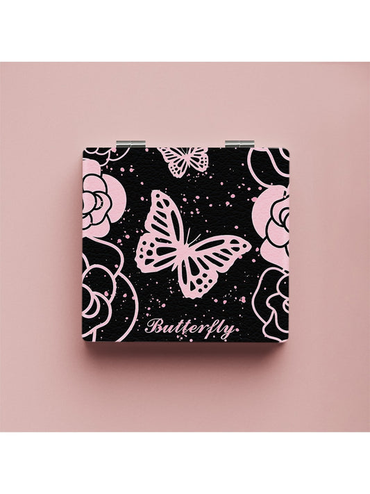 Mirroray - Butterfly Print Handheld Folding Makeup Mirror