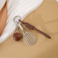 Keypus - Mini Tennis Racket Ball Detail Keychain