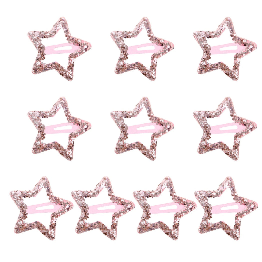 Beau - Sparkly Star Shape Alloy Hair Clip Set