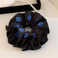 Gifty - Blue Floral Double Ruffle Scrunchie