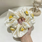 Gifty - Glossy Flower Accent Polyester Scrunchie