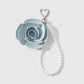 Keypus - Rose Design Heart Loop Beaded Keychain