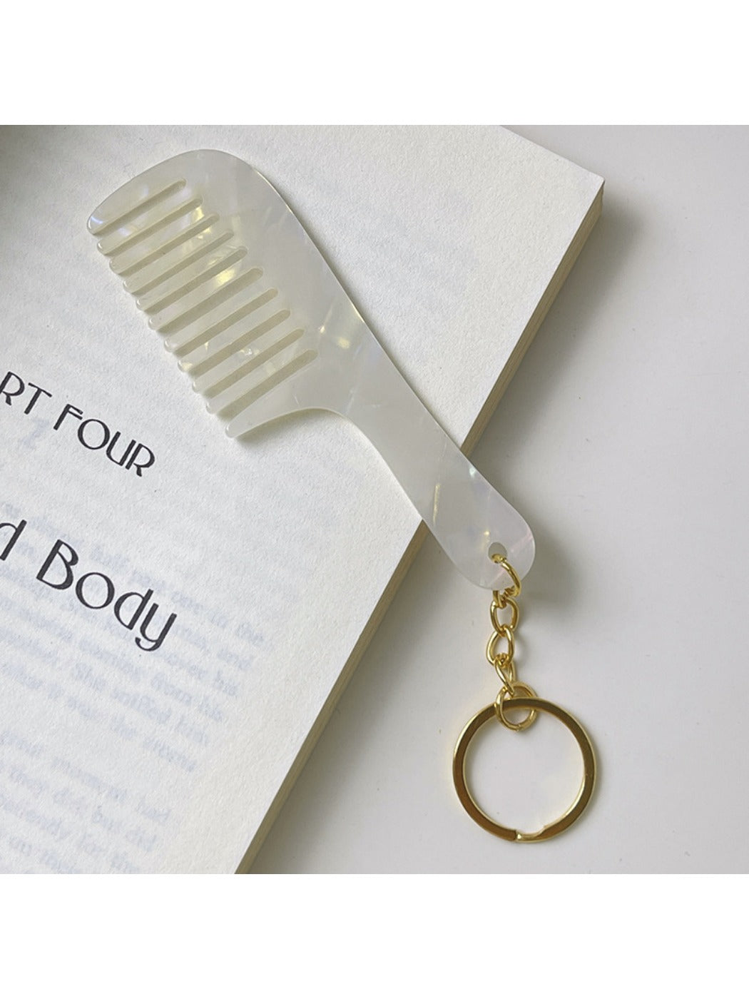 Keypus - Acetate Comb Charm Keychain