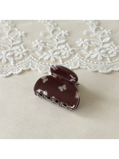 Beau - Butterfly Print Glossy PVC Claw Clip