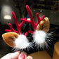 Beau - Christmas Deer Antler Glitter Bow Hair Clip