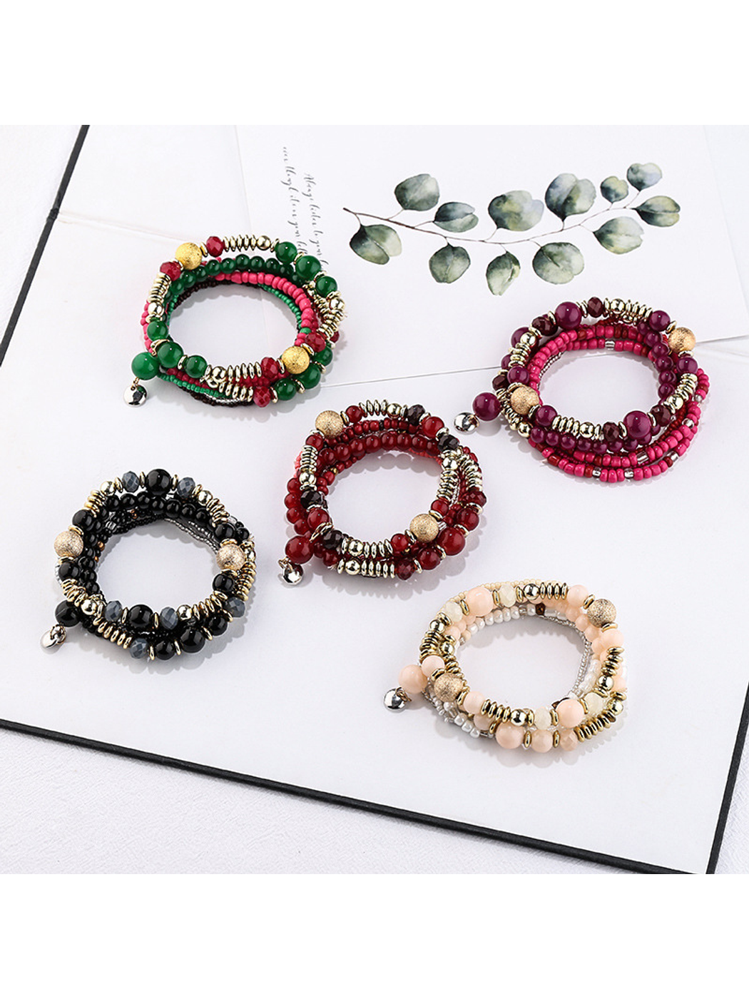 Lovra - Bohemian Beaded Layered Bracelet