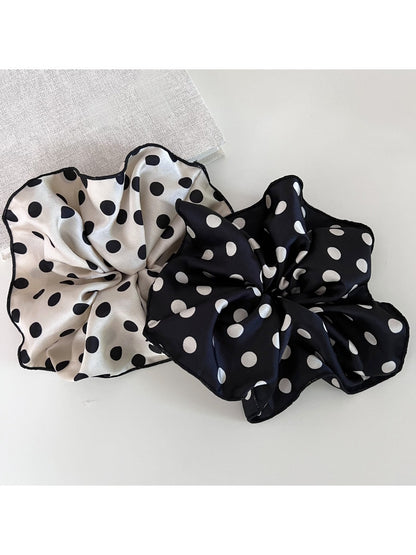Gifty - Solid Polka Dot Ruffle Scrunchie