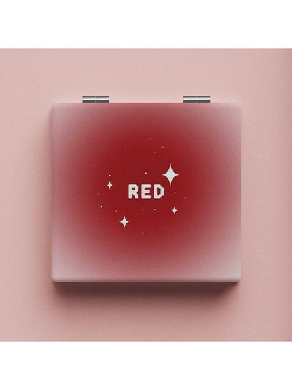 Mirroray - Minimalist Red Square Compact Mirror