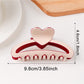 Beau - Color Blocking Heart Hair Claw Clip