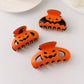 Beau - Glossy Halloween Pumpkin Claw Clip