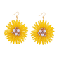 Earedge - Bohemian Round Sunflower Accent Earrings