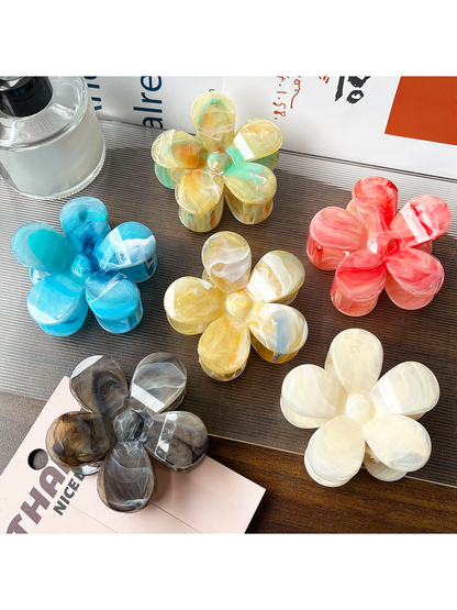 Beau - Floral Gradient Plastic Commuter Updo Claw Clip