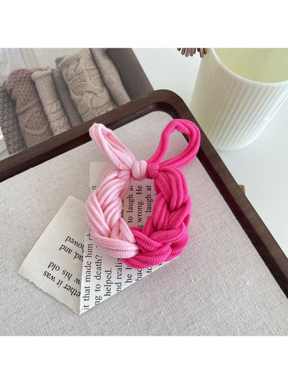 Gifty - Braided Nylon Bow Style Stretch Hair Tie
