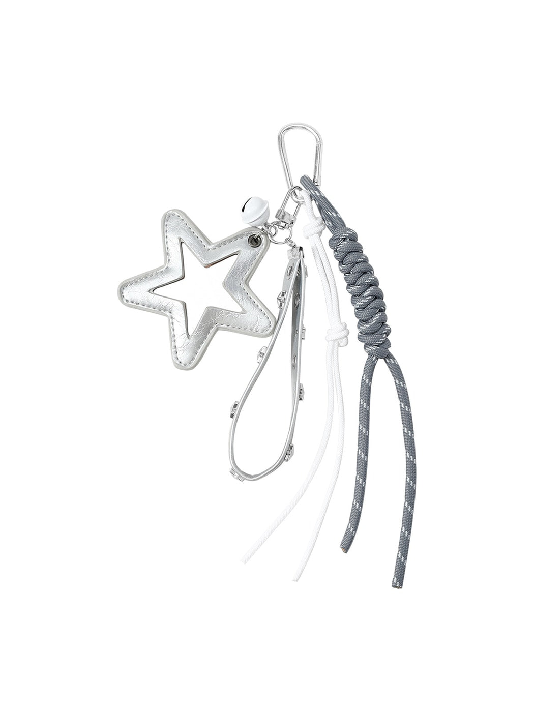 Keypus - Y2K Star Mirror Woven Cord Bag Charm Keychain