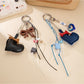 Keypus - Faux Leather Heart Bow Purse Charm Keychain