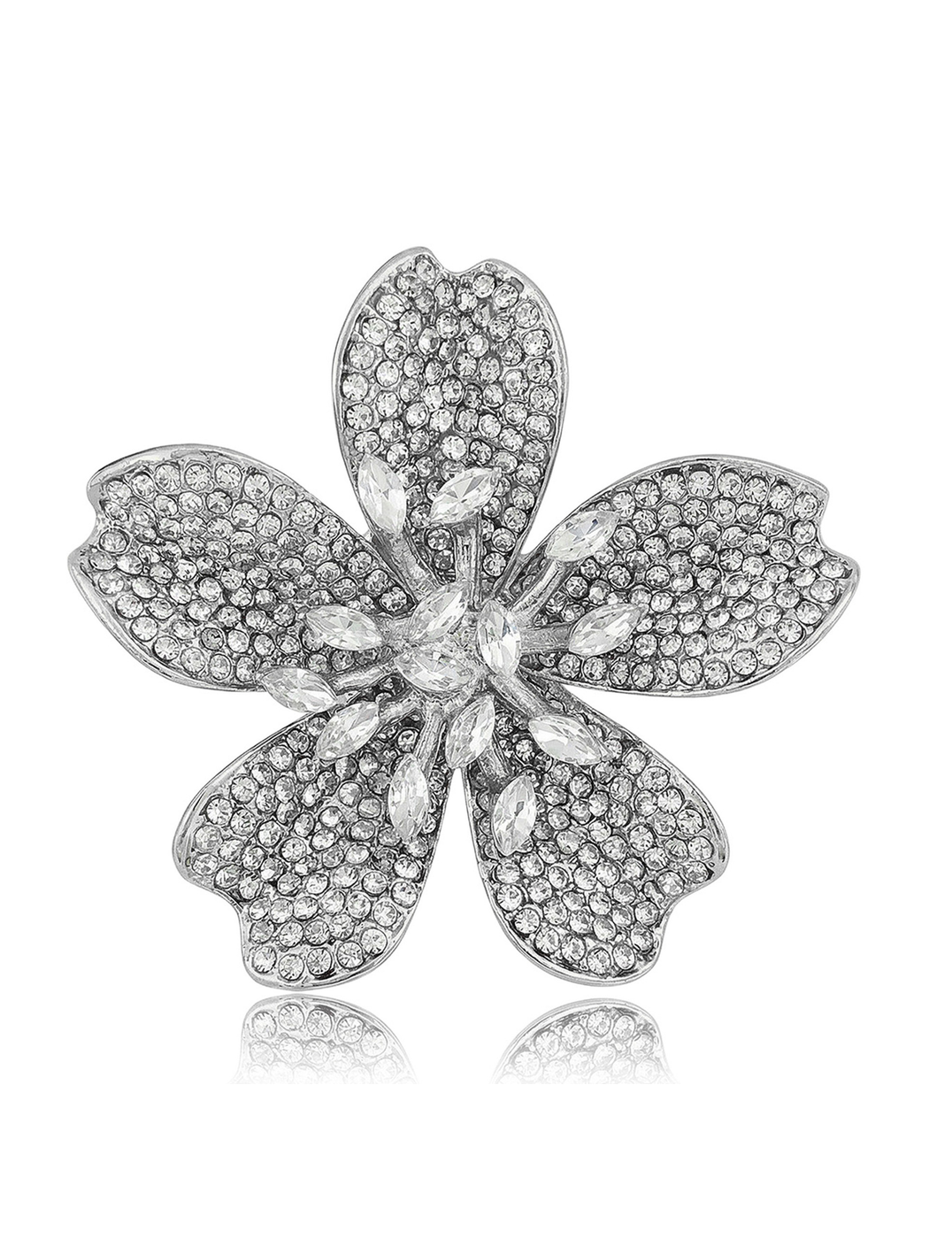 Brovia - Cherry Blossom Flower Shape Alloy Brooch