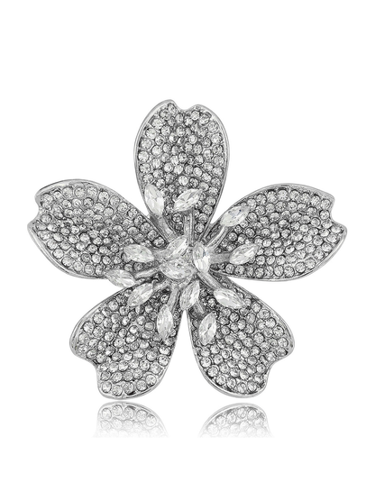 Brovia - Cherry Blossom Flower Shape Alloy Brooch