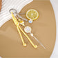 Keypus - Lemon Slice Acrylic Braided Cord Keychain