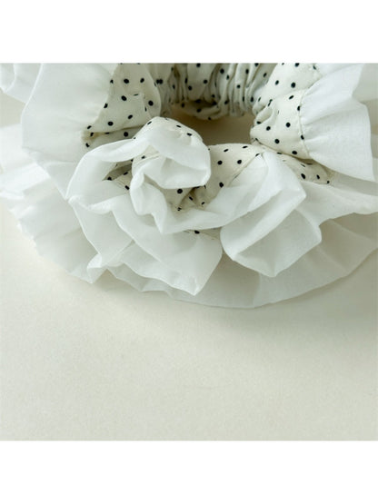 Gifty - Black White Polka Dot Scrunchie