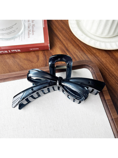 Beau - PC Bow Accent Geometric Ring Hair Claw Clip