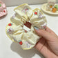 Gifty - Strawberry Print Fabric Ruffle Edge Scrunchie