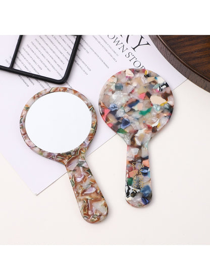 Mirroray - Small Round Mirror With Acetic Acid Handle