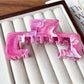 Beau - Open Square Marbled Finish Hair Claw Clip