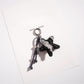 Keypus - Cartoon Denim Heart-shaped Keychain