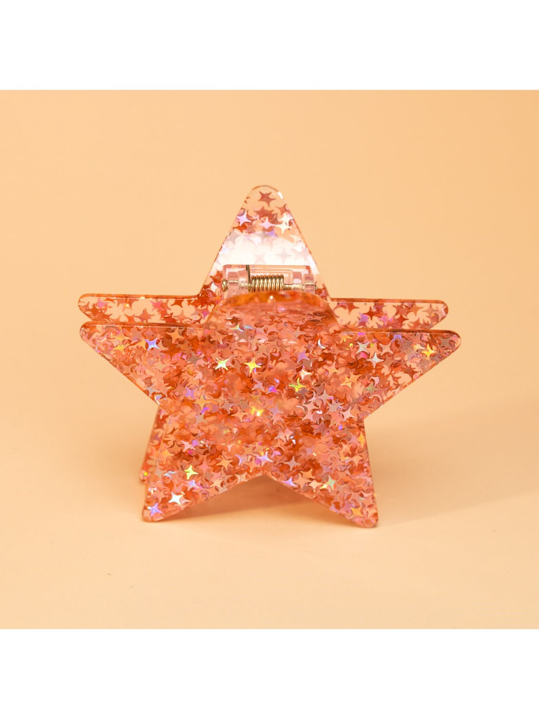 Beau - Pink Shiny Star-Shaped Hair Clip